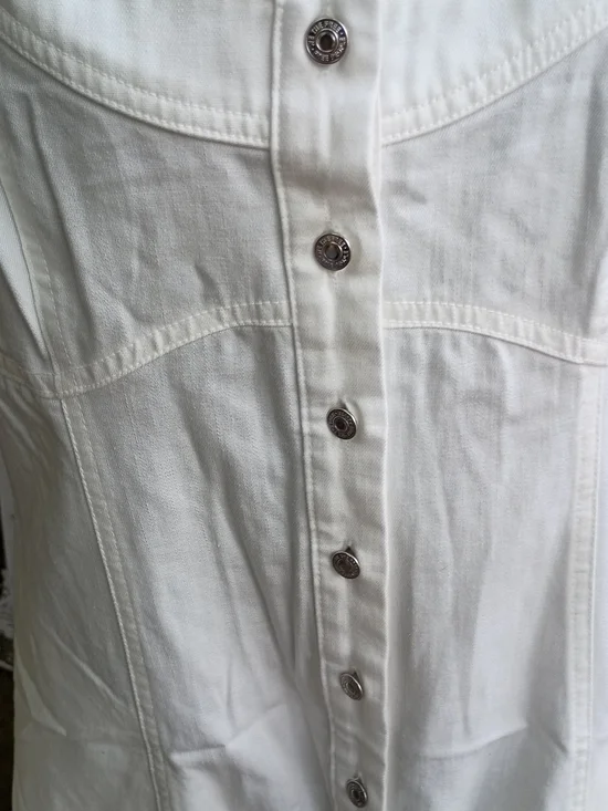 Free People Just Jill White Denim Maxi Dress with Slim Straps_M - Picture 4 of 8